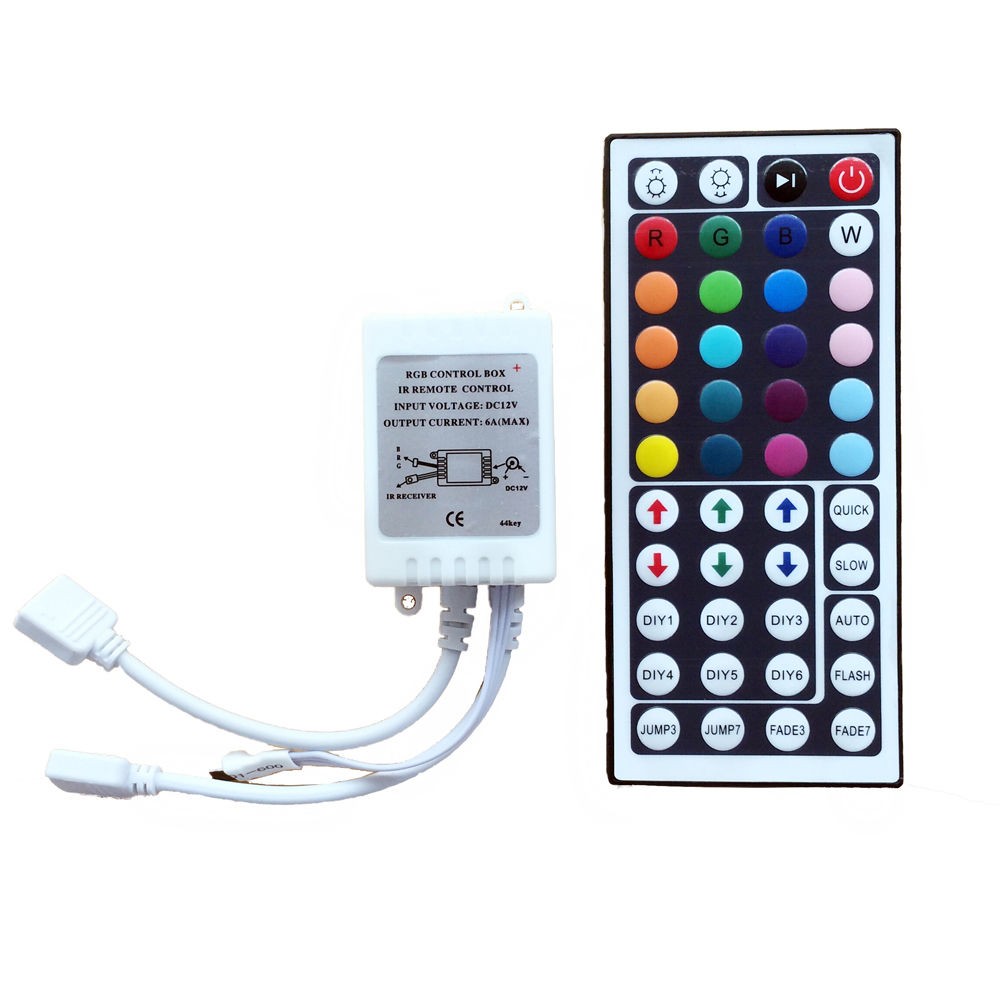 44Key IR Controller+Power Supply Adapter For 2835 3528 5050 RGB LED Strip Lights gallery