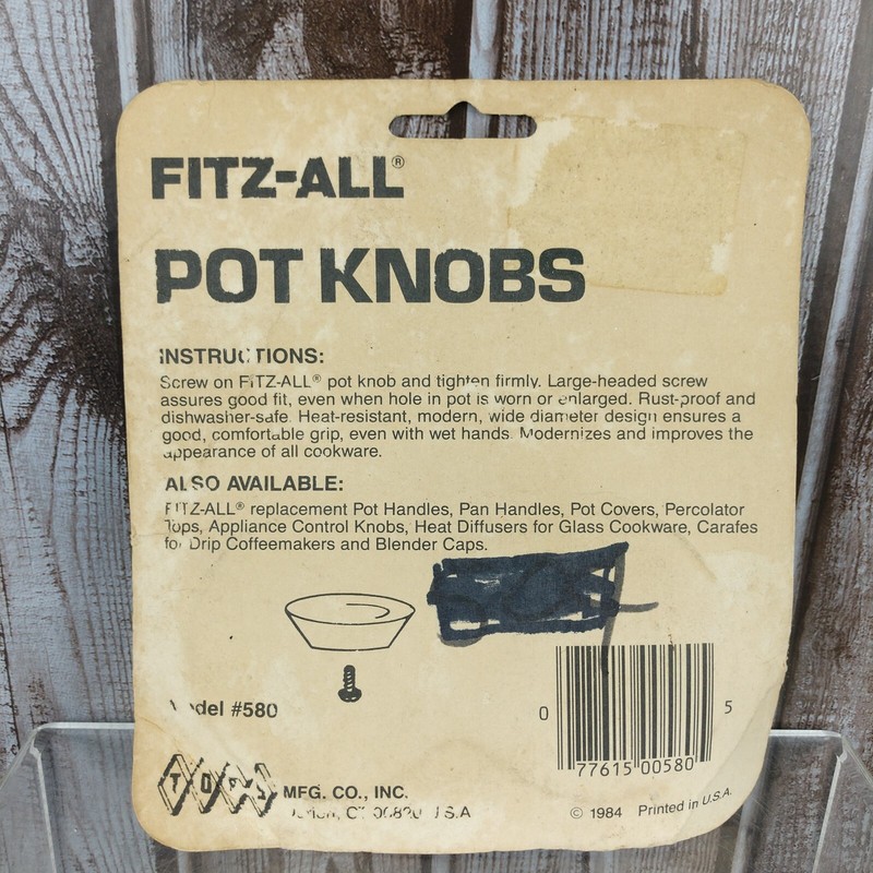 Fitz-All Fitz-All Plastic Replacement Pot Knob #580 Black gallery