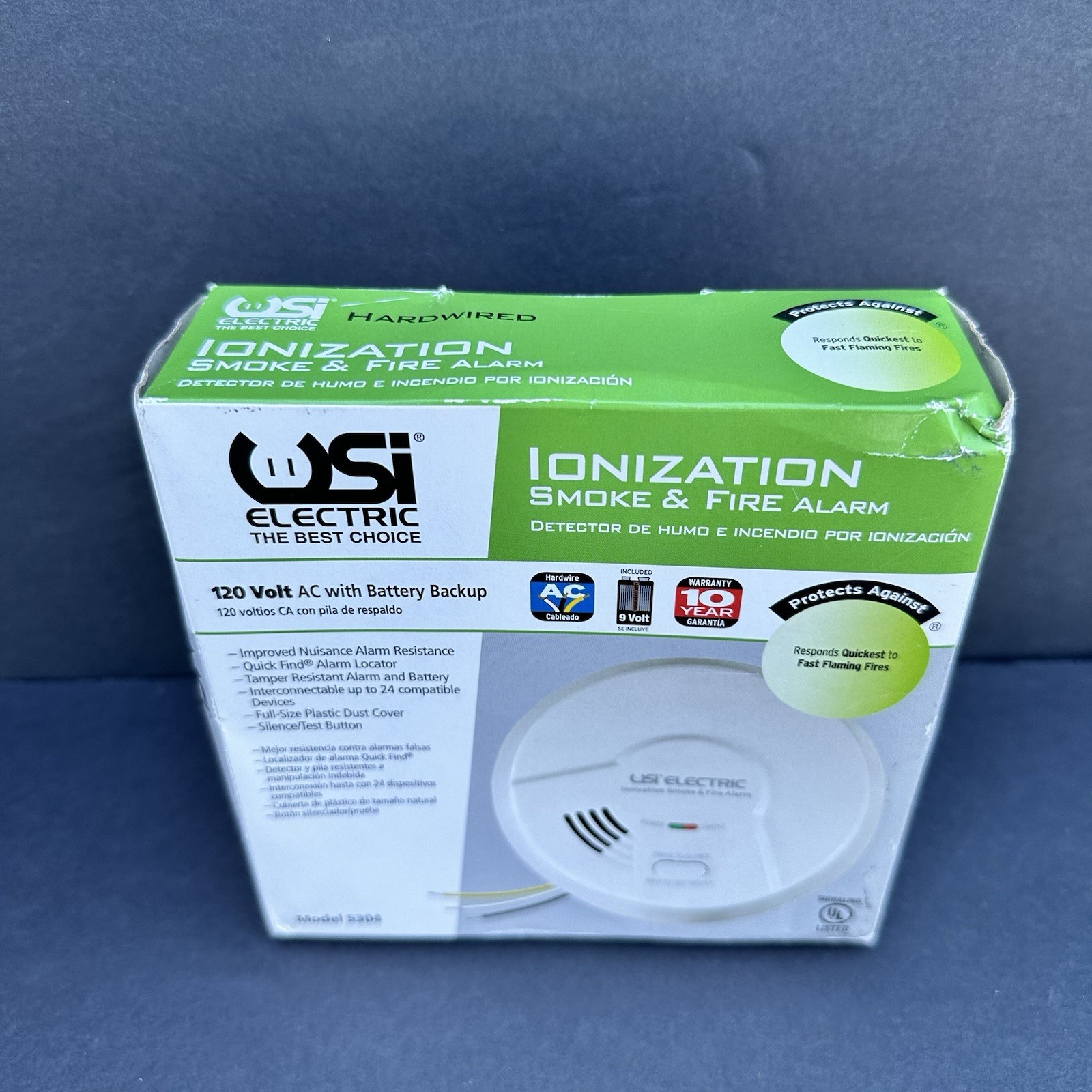 USI Electric 5304 Hardwired Ionization Smoke and Fire Alarm Detector NEW Open gallery