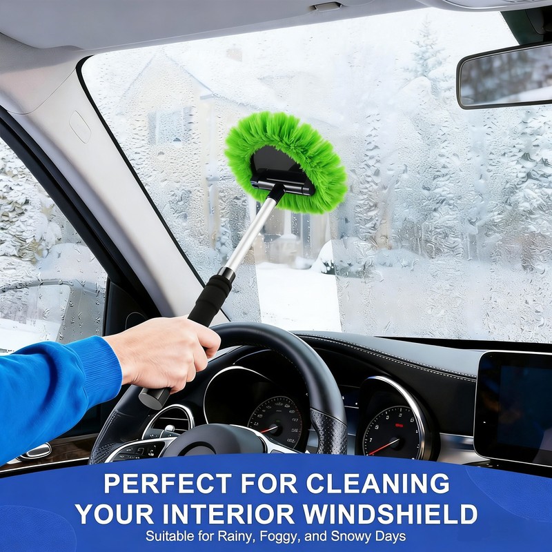 Windshield Cleaning Tool Kit Car Window Glass Wiper Cleaner Brush Pad Extendable gallery