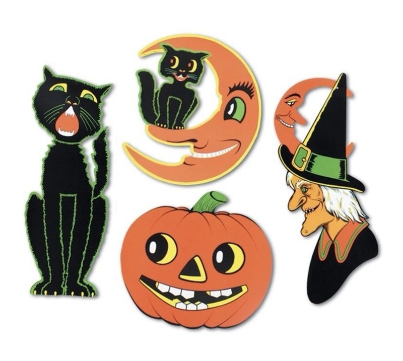 Beistle Retro Halloween Cutouts (4/pkg) - Decoration for Halloween Reproductions gallery