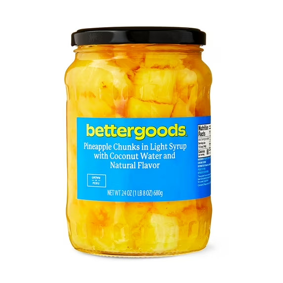 bettergoods Pineapple Chunks in Light Syrup with Coconut Water and Natural Flavo gallery