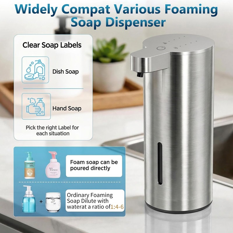 2 Pack simple human 12oz Automatic Sensor Pump - Touchless Soap Dispenser gallery