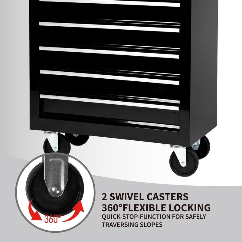 7-Drawer Rolling Tool Cart with Locking Mechanism & Wheels Mobile Tool Cabinet gallery