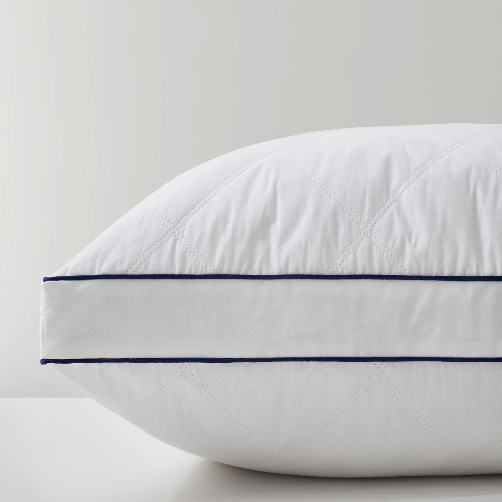 Unikome Quilted Cotton Goose Feather Down Pillow, Medium Support Pack of 2 gallery