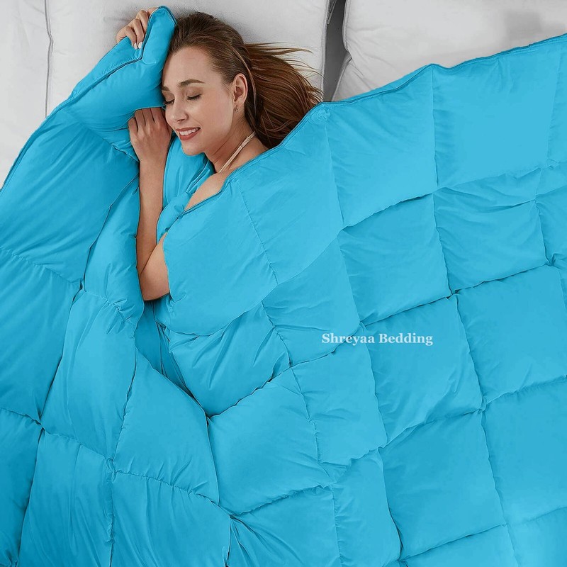 Aqua Blue Solid Down Alternative Comforter OR Sets 1000 TC Egyptian Cotton gallery