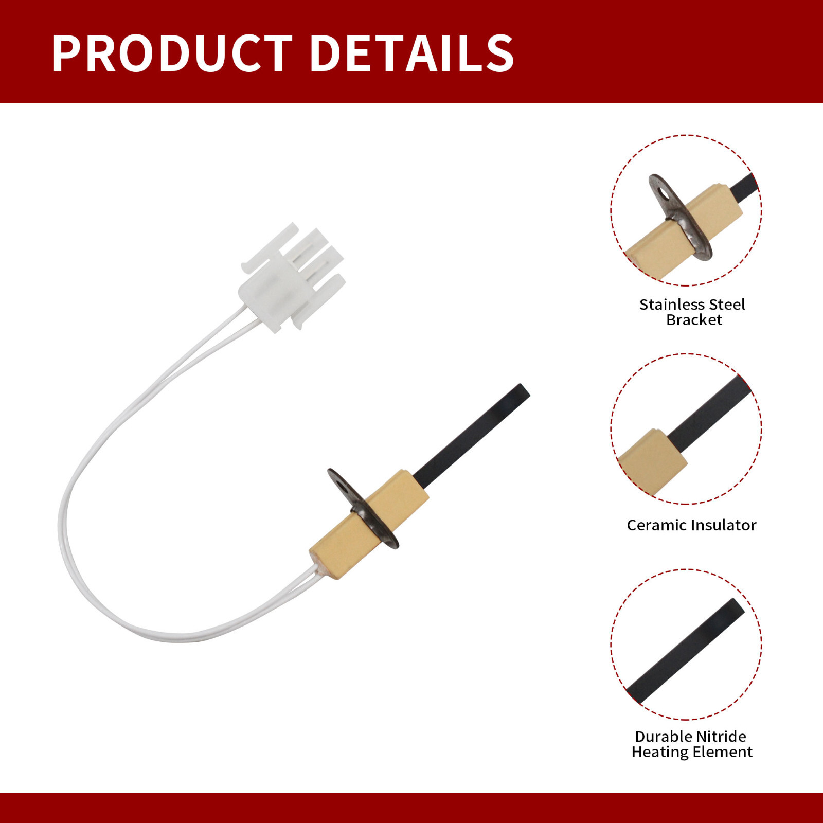 New 768A-844 Furnace Hot Surface Ignitor, Silicon Nitride for Emerson(NI-N001) gallery