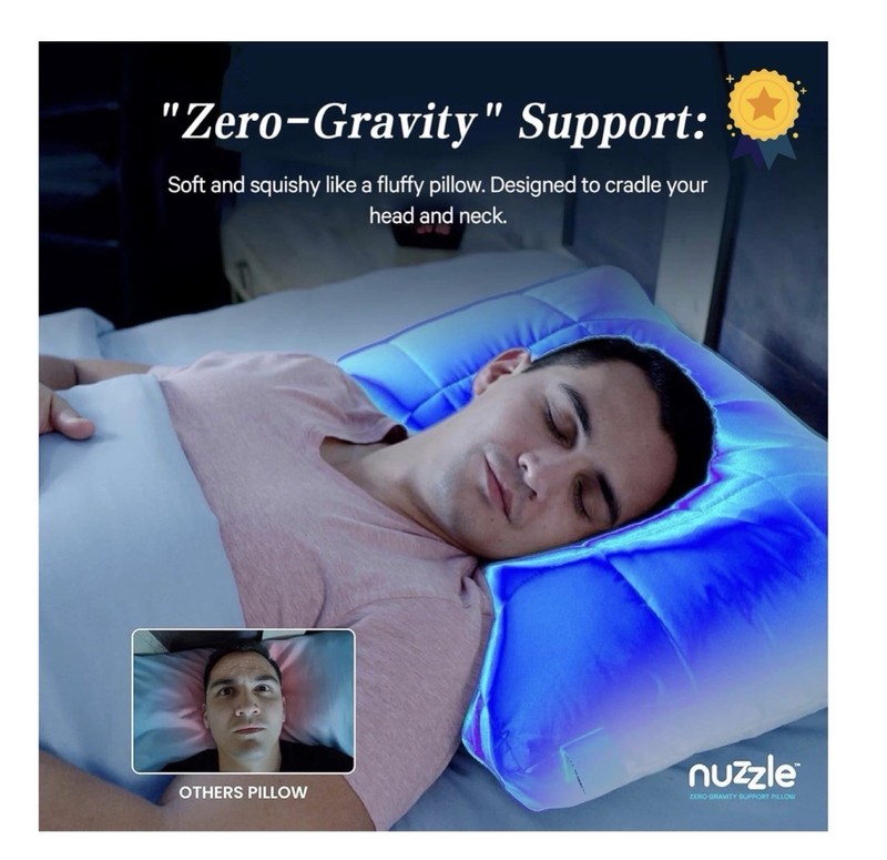 Nuzzle Cooling Adjustable Pillow for Side Sleepers, Luxury King Size Set of 2 gallery