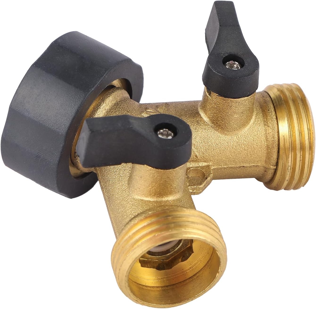 Hose Splitter, Garden Hose Splitter Heavy Duty 2 Way, Solid Brass Water Hose Y S gallery
