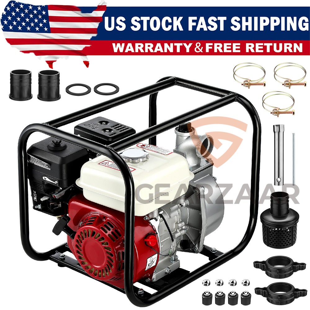 Gasoline Engine Water Pump Gas Powered Water Transfer Pump Kit - 2" 7HP 4-Stroke gallery