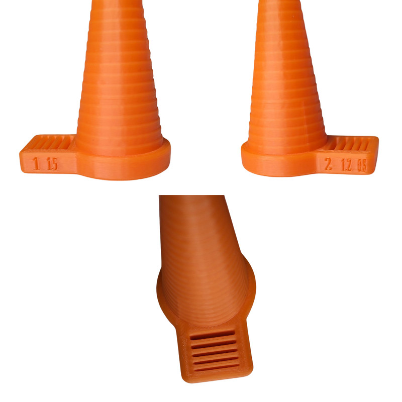 O-Ring Gauge Sizing Cone Measuring Tool 3mm-30mm & thickness chart Orange gallery
