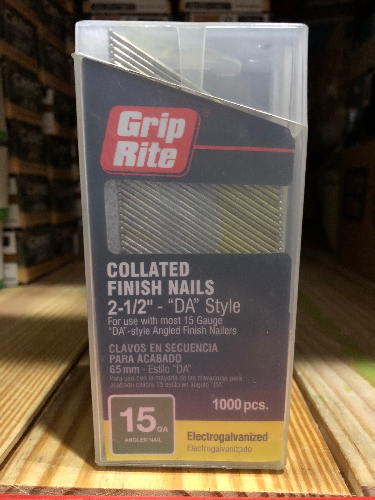 Grip Rite 15 DA 2-1/2" Angled Collated Finish Nails “DA Style GRDA25GLM 1000 ct gallery