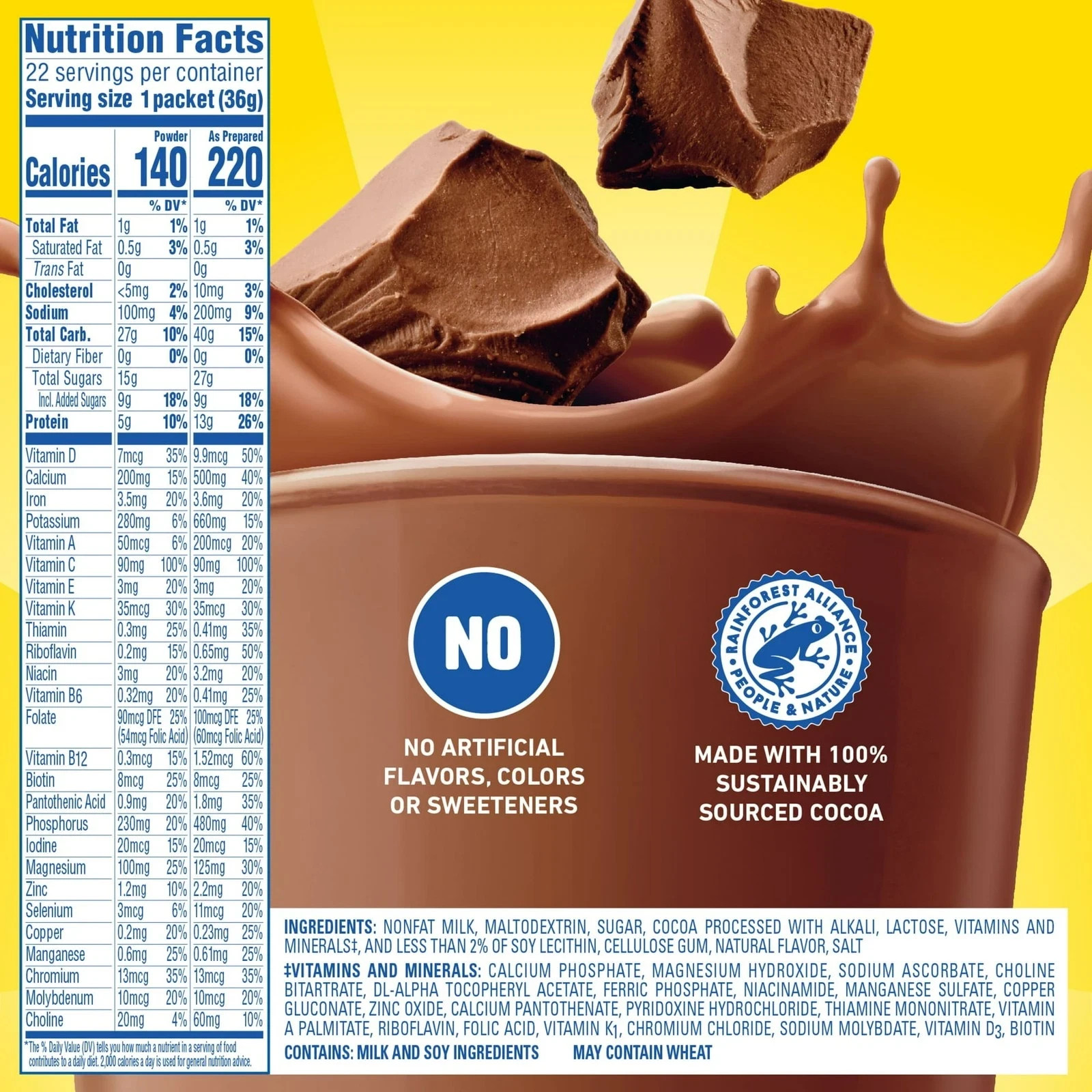 Carnation Instant Breakfast Powder Drink Mix, Rich Milk Chocolate, Box of 22.. gallery