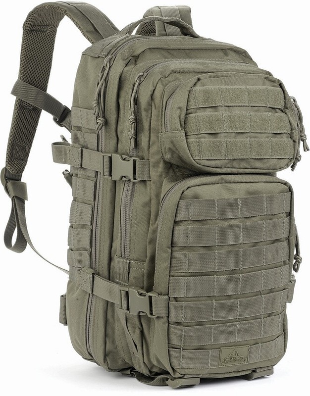 Red Rock Outdoor Gear Assault Pack Green 600D PVC Lined Polyester Construction