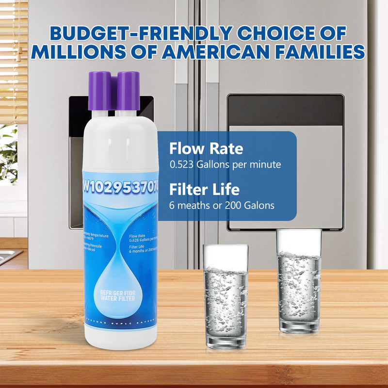 6Pack Replacement Refrigerator water filter 10295370A WHR1RXD1 KAD1RXD1 P8RFWB2L gallery