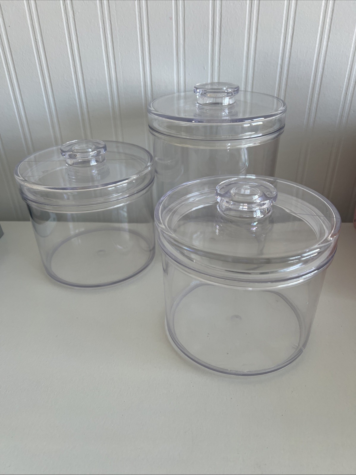 mDesign Plastic Laundry Shelf Storage Organizer Jar Holder Set for Laundry Room gallery