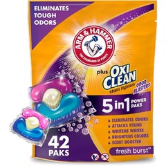 Laundry Detergent Paks Concentrated Odor Remover Stain Fighter Fresh Scent