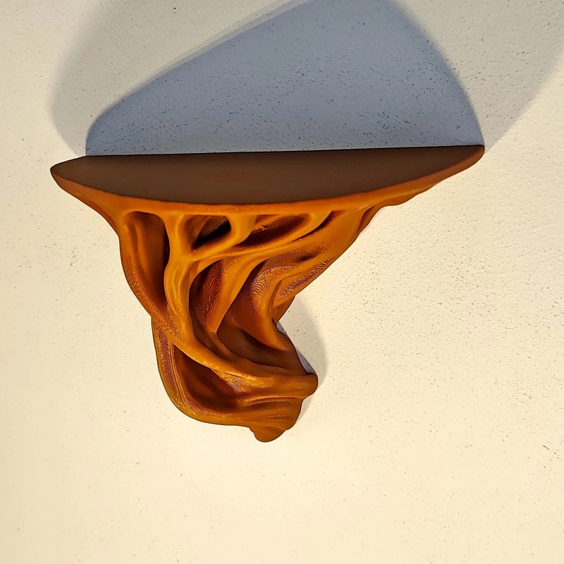 Tree Root Wall Shelf | Organic 3D Printed Floating Shelf | Boho Wall Decor gallery