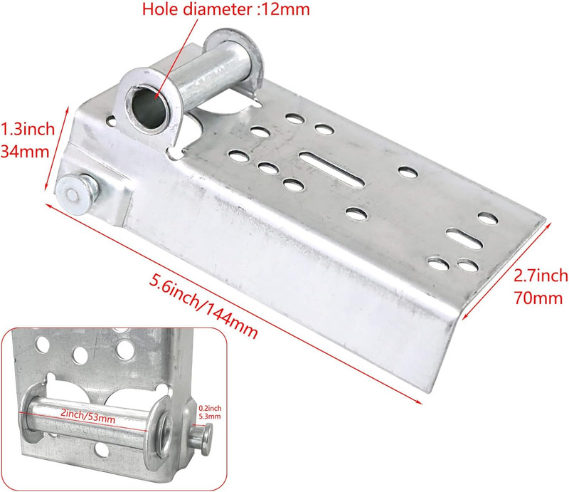 2 Pack Garage Door Bottom Lifting Brackets without Fasteners and 7/16-Inch Stem, gallery