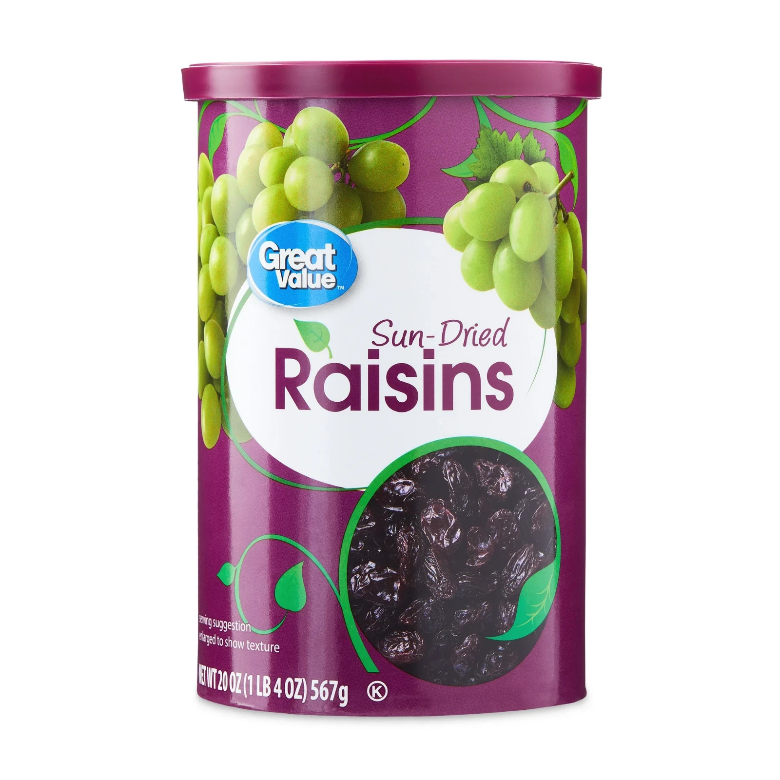 (2 pack) Great Value Sun-Dried Raisins Canister, 20 oz (1lb 4oz) 567g.. gallery