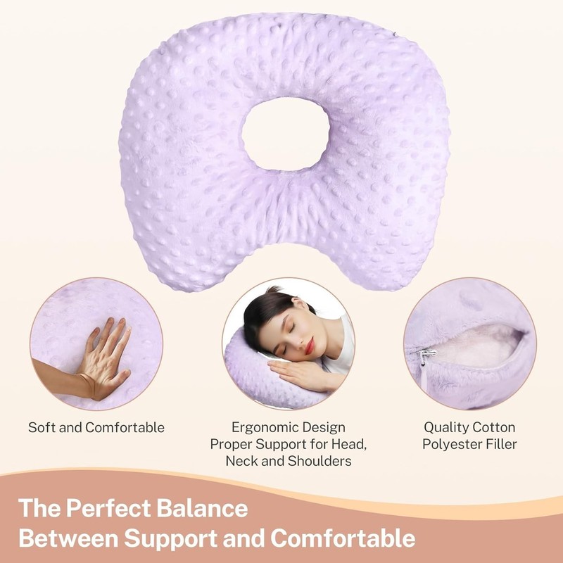 Ear Piercing Pillow for Side Sleepers - Donut Pillow for Ear Pain Relief gallery