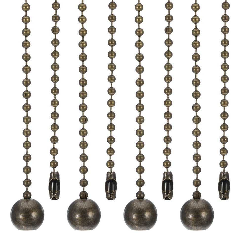 4 Pcs 1M Ceiling Fan Light Beaded Pull Chain with Ball Pendant Bronze
