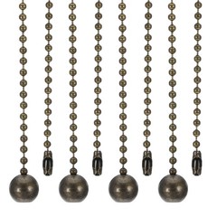4 Pcs 1M Ceiling Fan Light Beaded Pull Chain with Ball Pendant Bronze