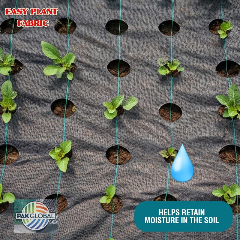 Weed Control Fabric - Perforated Weed Barrier - Black/White - Multiple Sizes - gallery