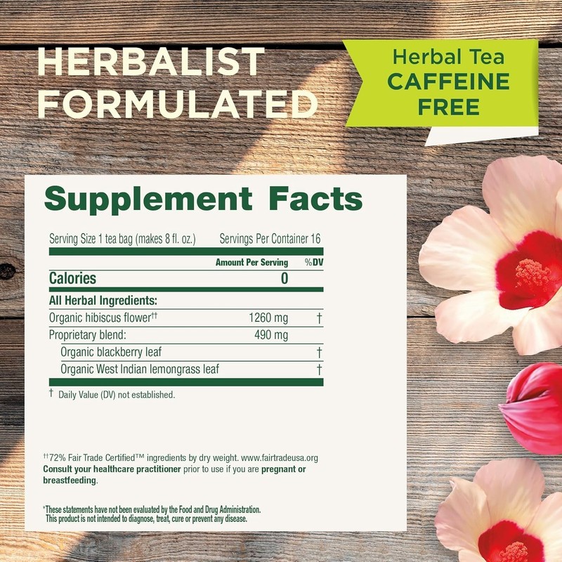 Mindfully-Made Organic Hibiscus Tea – 16 Count – Supports Heart Health Naturally gallery