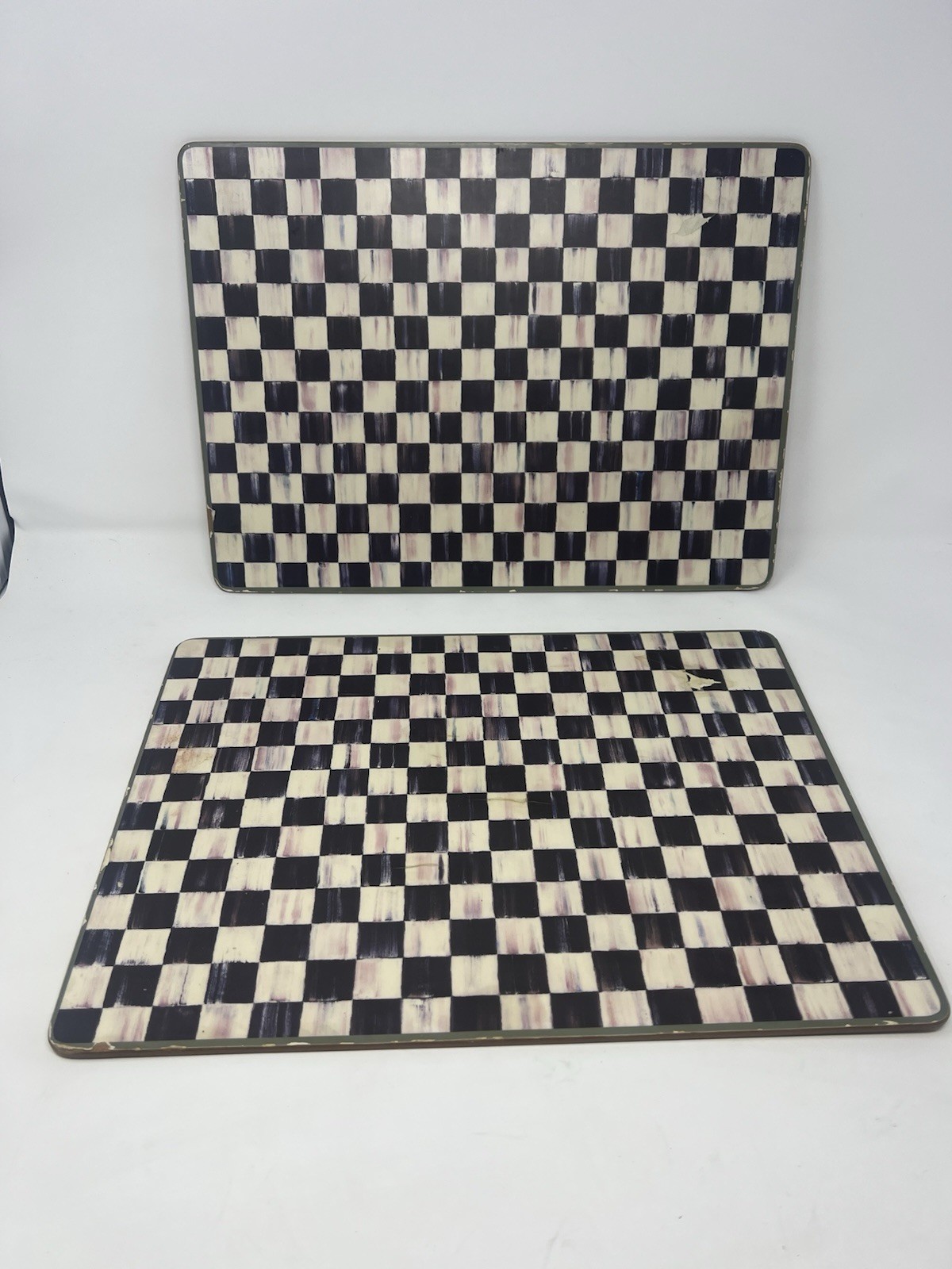 (2) MACKENZIE Child's Courtly Check Cork Backed Placemats See Details And Photos gallery
