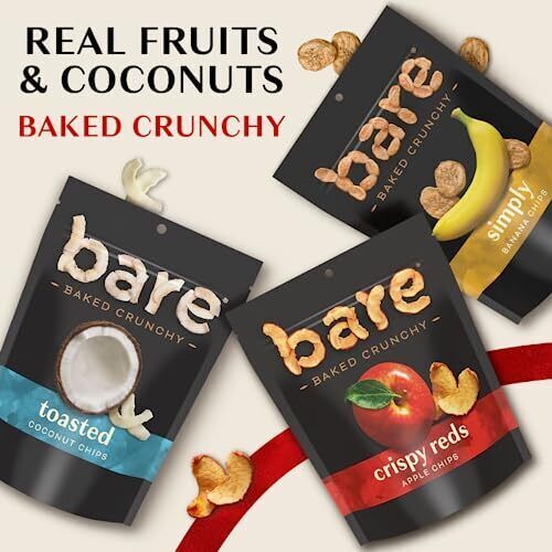 Bare Baked Crunchy Fruit Snack Pack, Gluten Free, Apples, Bananas, and Coconut gallery