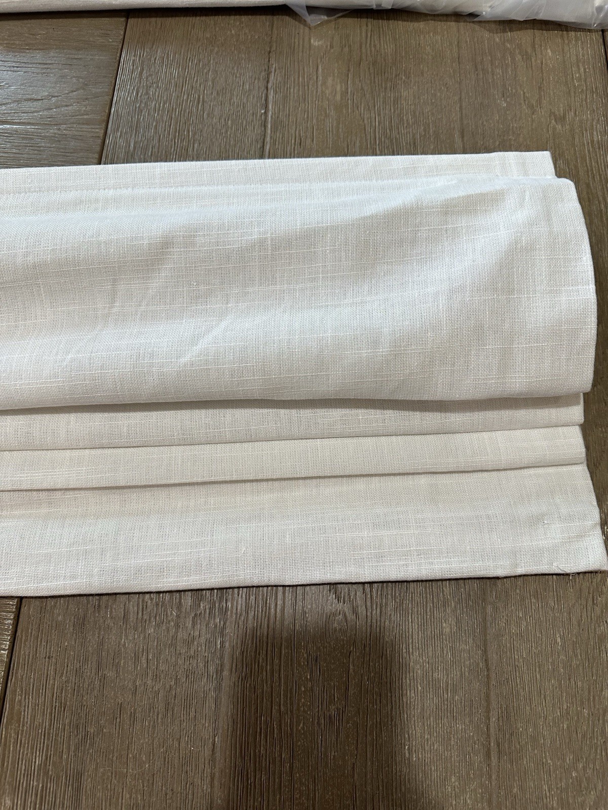 Pottery Barn Emery Roman Shade Ivory 34x64 Replacement Hardware Blackout gallery