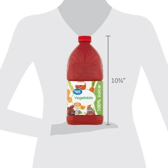 (2 pack) Great Value 100% Vegetable Juice, 64 fl oz gallery