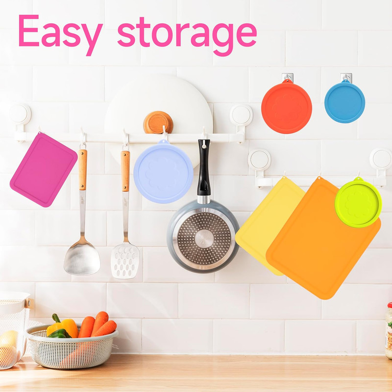6 Cup Rectangle Silicone Storage Cover Lids Replacement for Pyrex 7211-PC Glass gallery