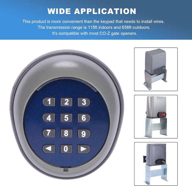 CO-Z Wireless Gate Keypad Remote Control Sliding Gate Opener gallery