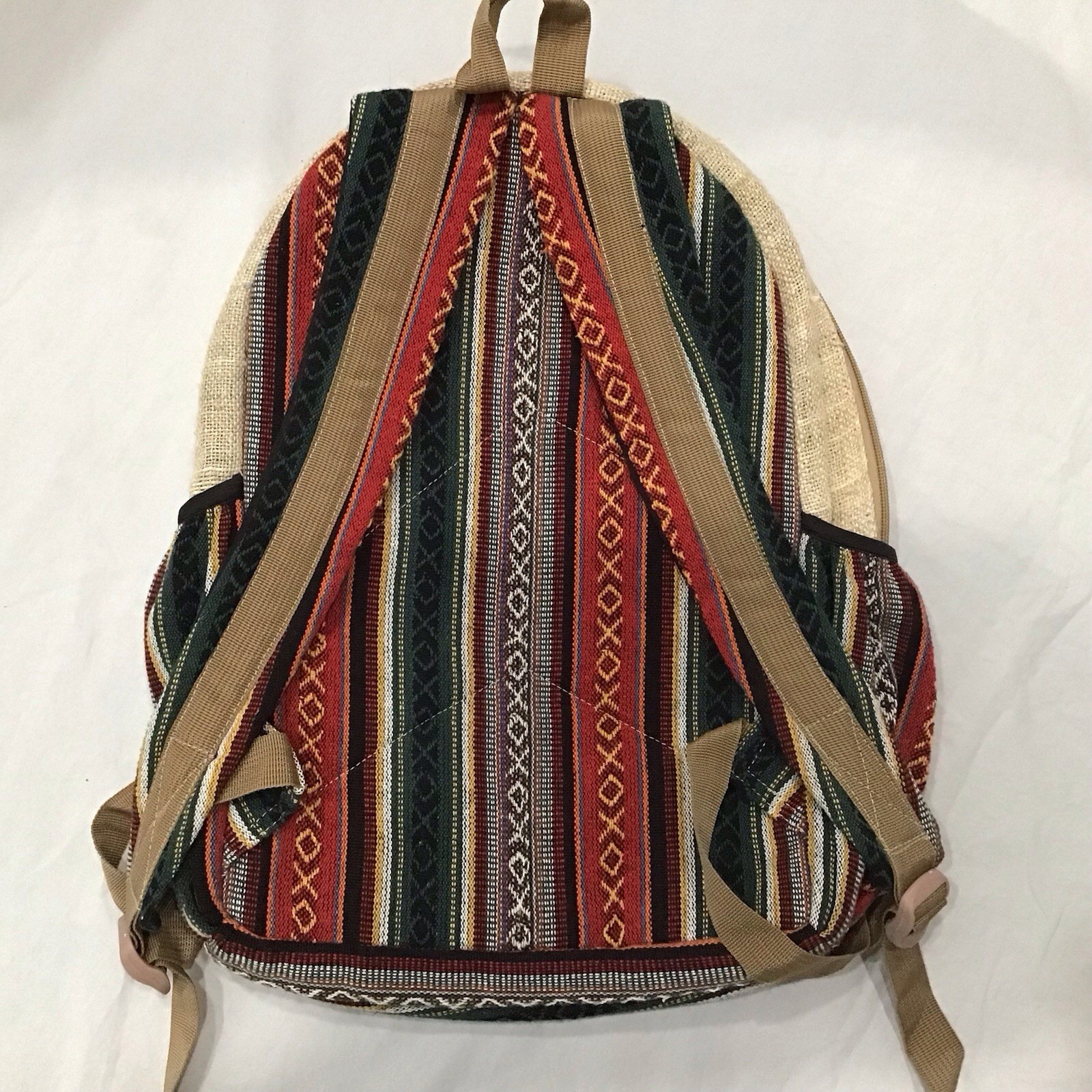 Pure Hemp Handmade Backpack With Elephant Image 3
