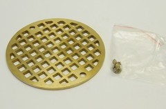3.91″ Polished Brass Round Cast Shower Drain Strainer Plumbest Decorative Strain
