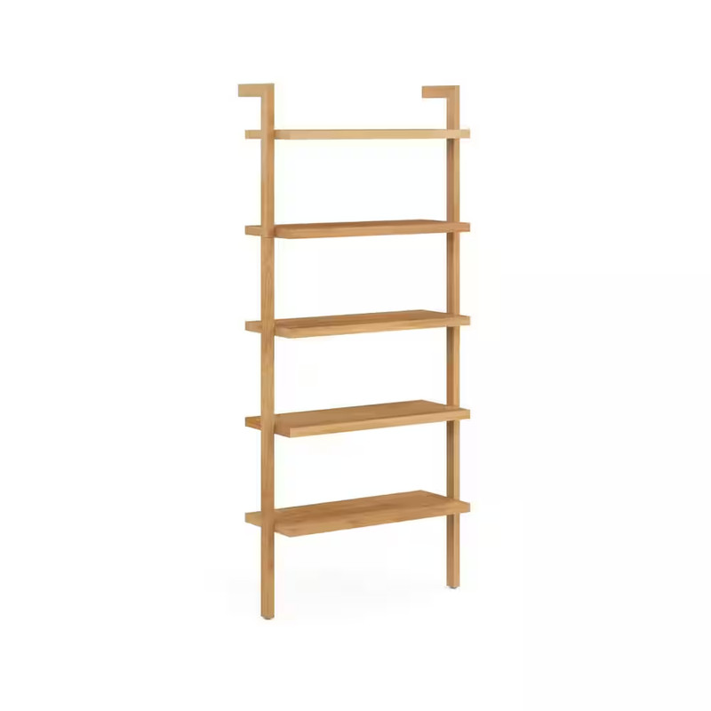 Beacon 72 In. Tall Warm Pine Solid Wood Standard Ladder Bookcase with Solid Wood gallery
