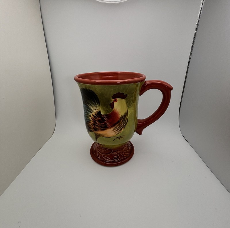 Cracker Barrel Susan Winget Rooster Coffee Mugs Farmhouse Decor Set Of 3 Colors gallery
