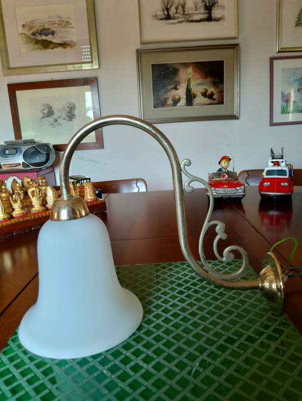 DEVON & DEVON BRASS GLASS WALL SCONCE LAMP gallery