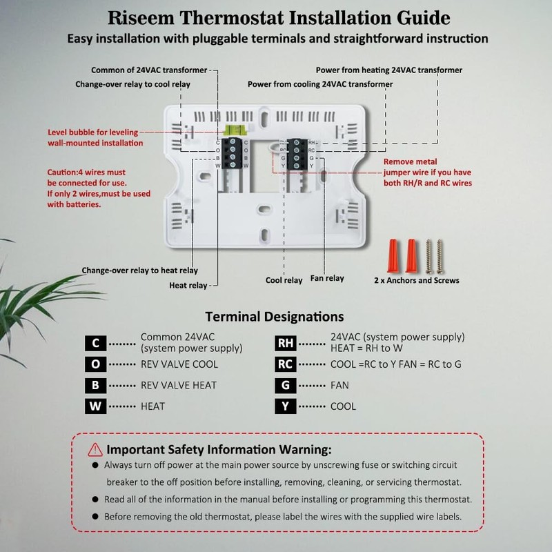 Thermostat NonProgrammable Digital 1 Heat/1 Cool Single-Stage Systems White gallery