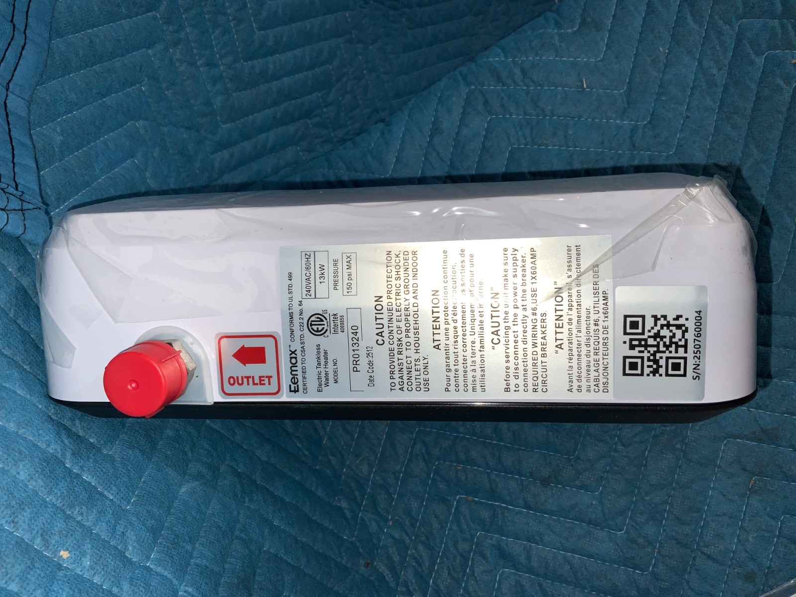 Eemax PRO13240 - 13kW @ 240VAC Electric Tankless Water Heater (S1A1) gallery