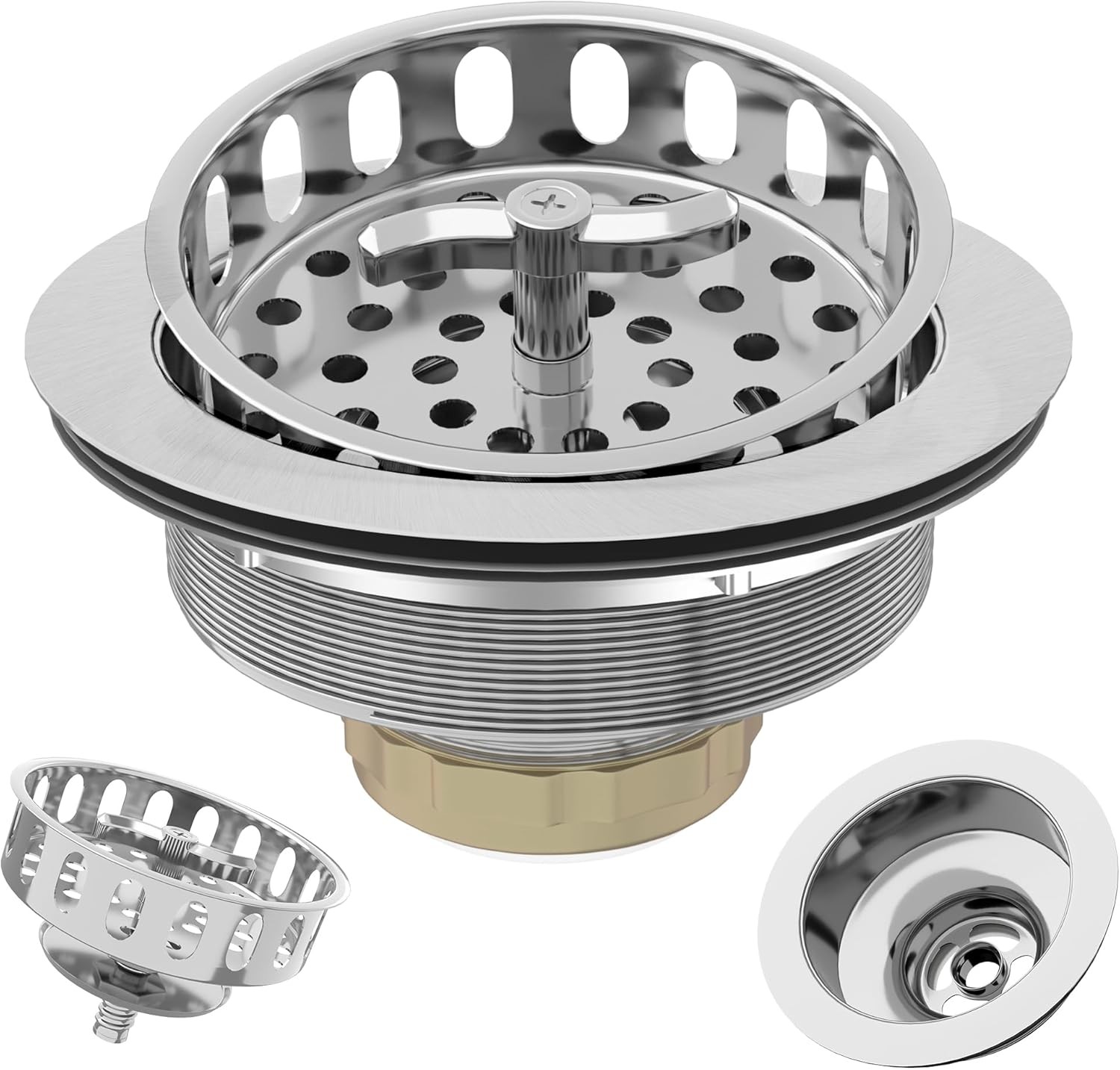 Kitchen Sink Drain 3-1/2 Inch Kitchen Drain Assembly with Twist Lo gallery