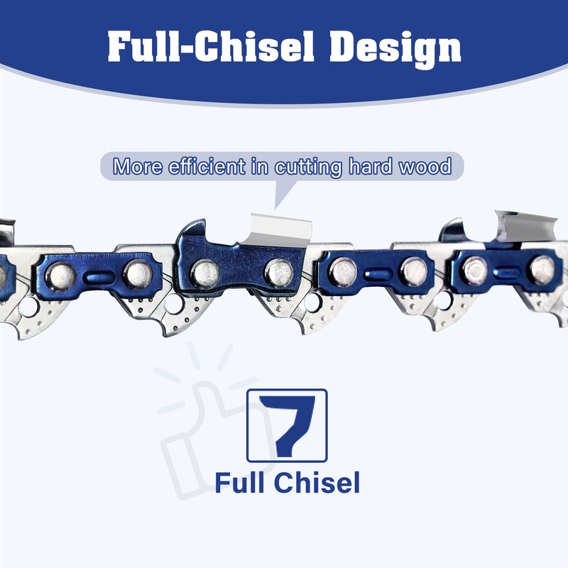 5PCS 20" inch Chainsaw Chain FULL-CHISEL 72 DL 3/8"LP 0.050" 72DL for Stihl 029 gallery