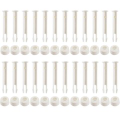 24Pcs ABS Pool Joint Pins 6cm 2.36in Cap Set Seals For Swimming Pool Reps White