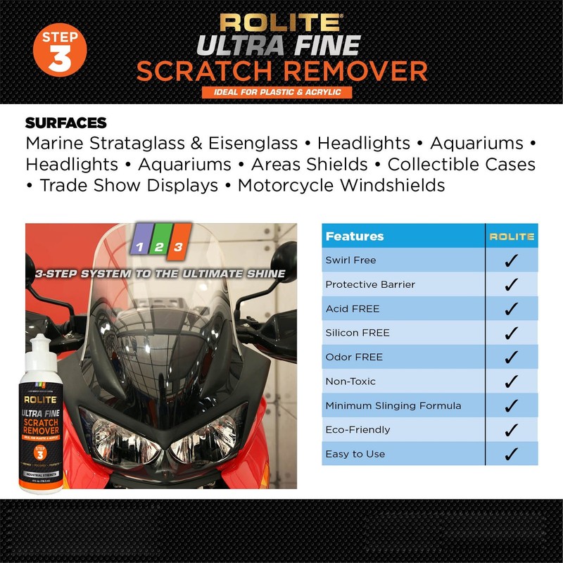 Ultra Fine Scratch Remover for Plastic & Acrylic Surfaces Including Marine Strat gallery
