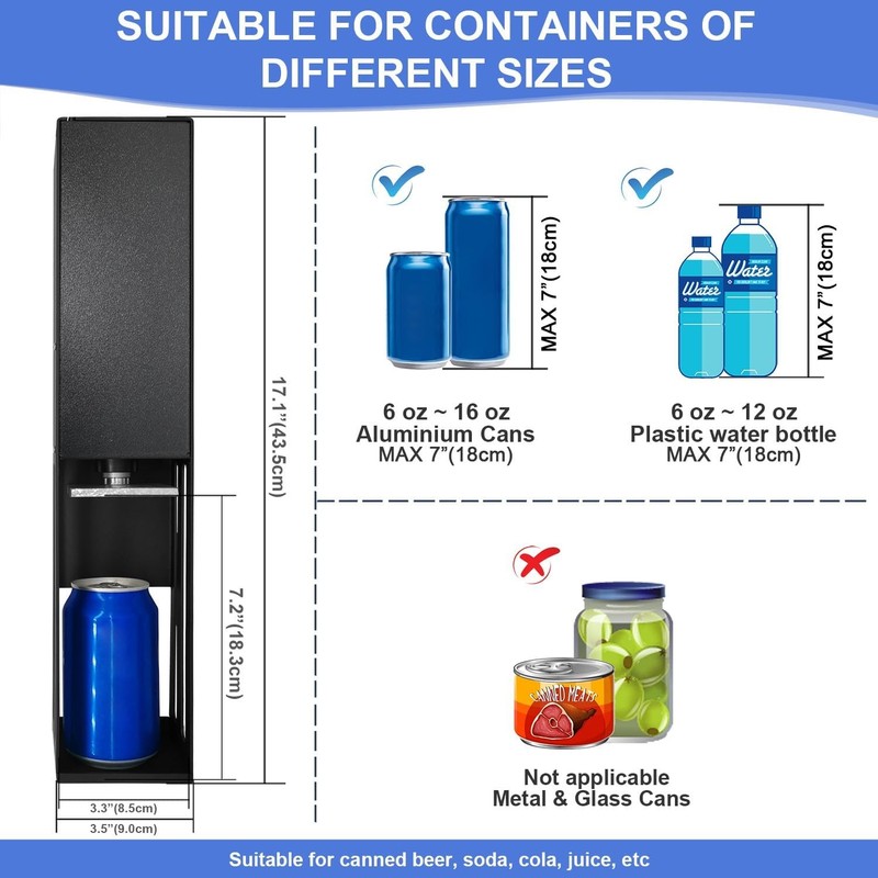 Electric Can Crusher Automatic Can Crushers Recycling 8oz 12oz & 16oz Cans gallery