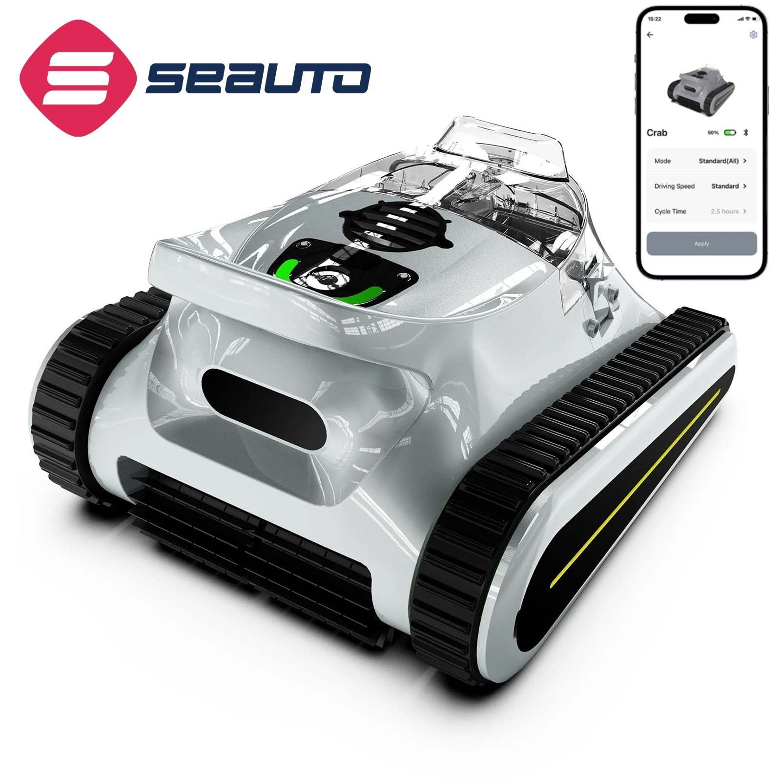 (2026 Upgrade) Seauto Cordless Robotic Pool Cleaner Wall- Waterline Cleaning APP gallery