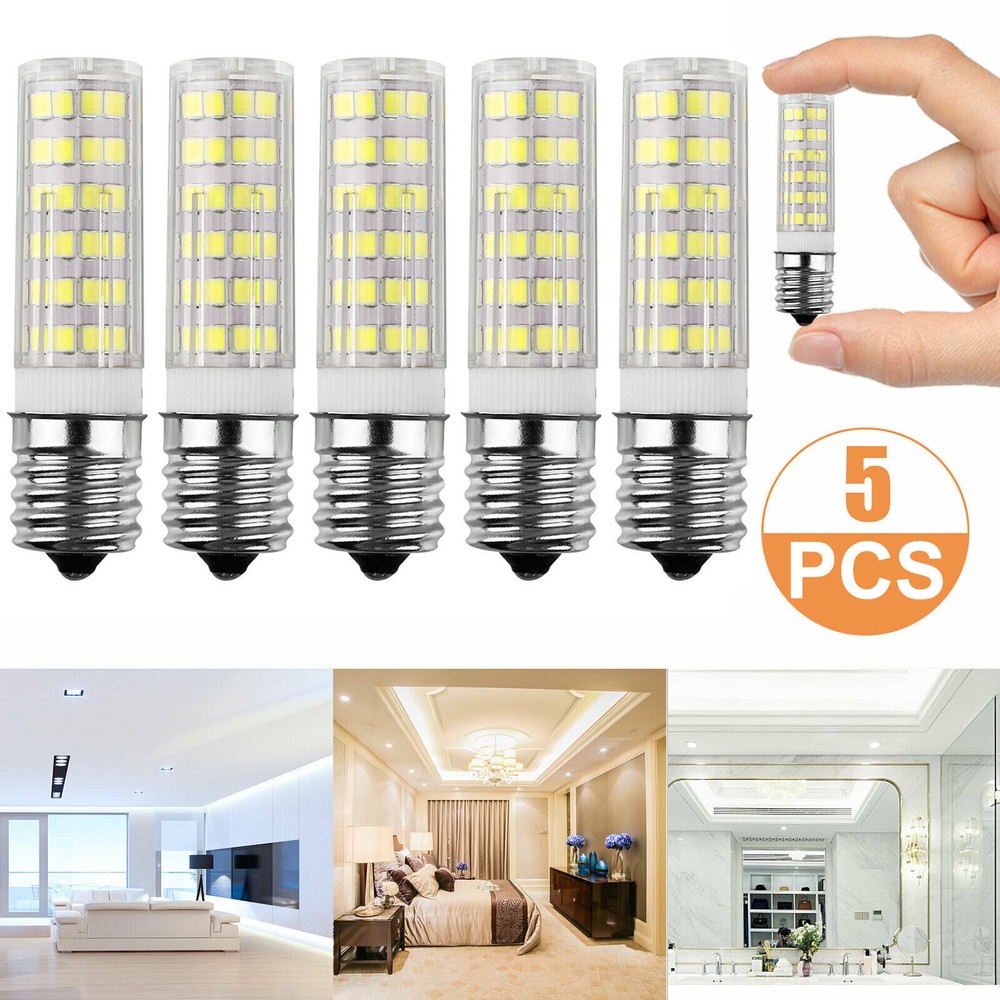 5PCS E17 LED Bulb Microwave Oven Light Dimmable 7W 6000K Super Bright Lamp Bulbs