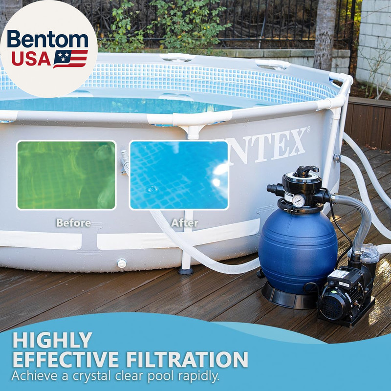 High-Flo Sand Filter Pump System 13" Filter Tank 10,000 Gallons for above Ground gallery